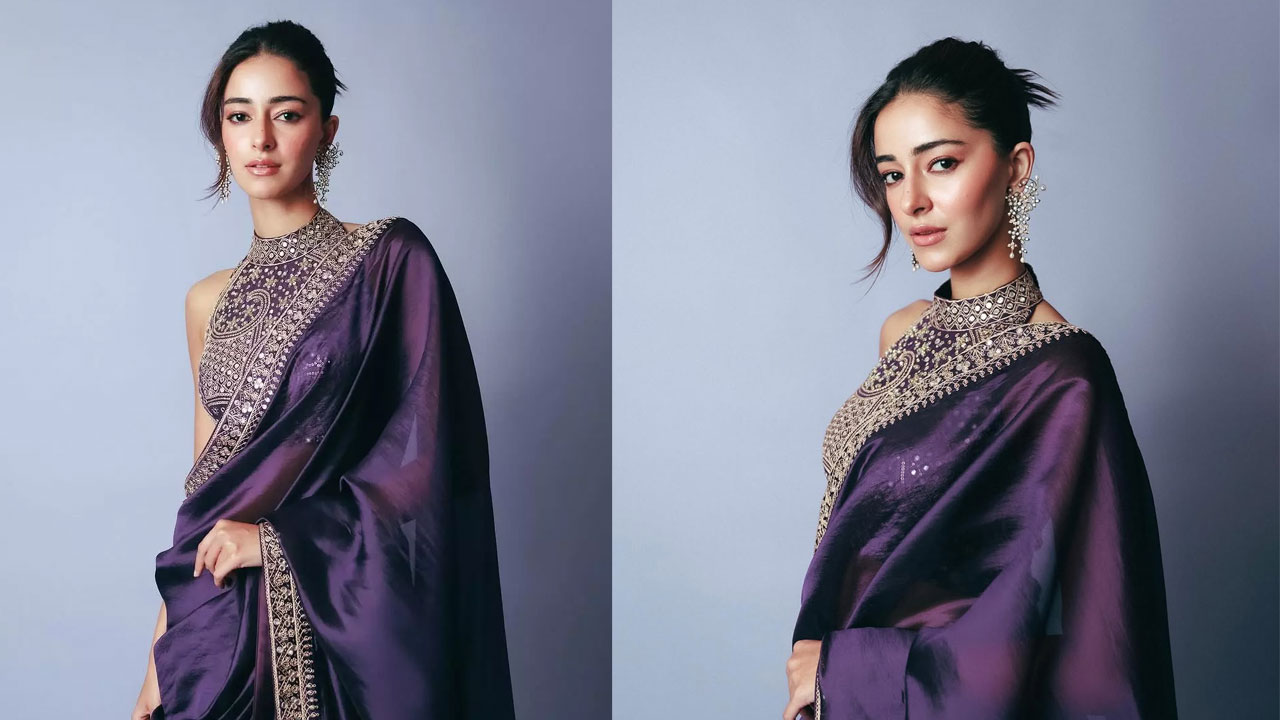 Ananya Panday Dazzles in Royal Saree Look for Kesari Chapter 2 Promotions