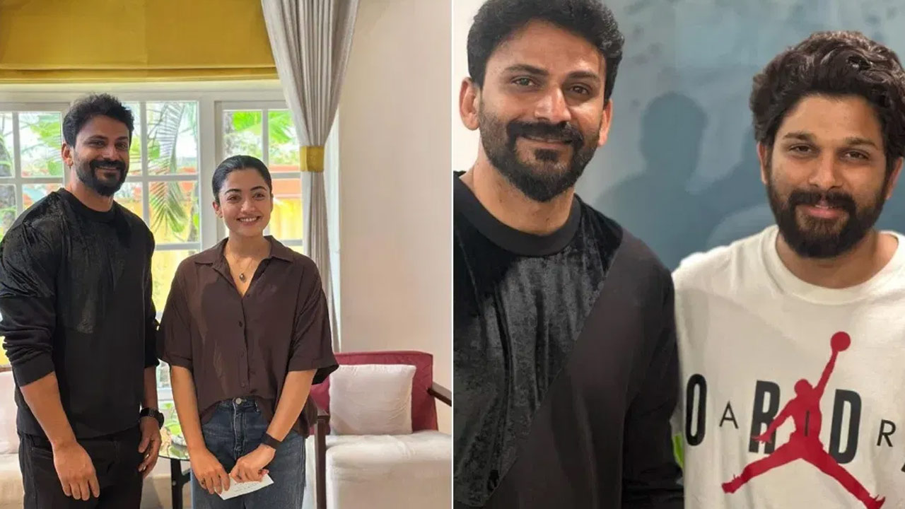 Daali Dhananjay Invites Pushpa Stars Allu Arjun And Rashmika to His Wedding Daali Dhananjay Invites Pushpa Stars Allu Arjun And Rashmika to His Wedding