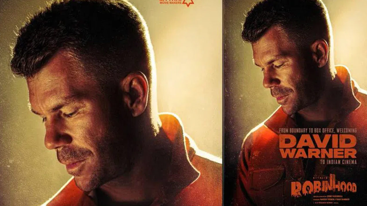 David Warner's Striking Look in 'Robinhood' Movie