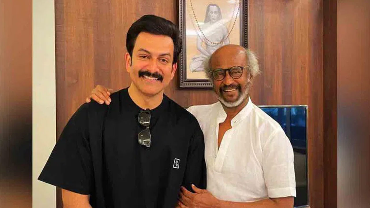 Fanboy Moment: Prithviraj Sukumaran Meets Rajinikanth Fanboy Moment: Prithviraj Sukumaran Meets Rajinikanth