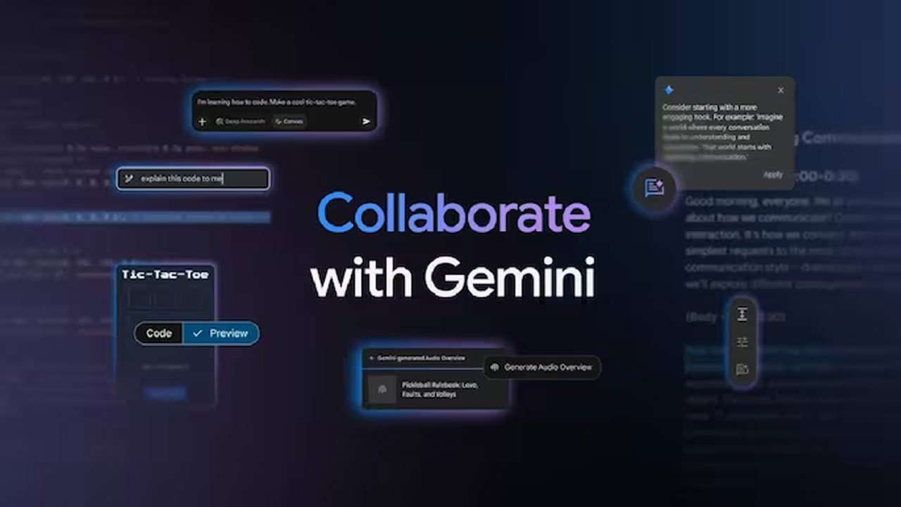 Google Launches Canvas and Audio Overview Features in Gemini AI