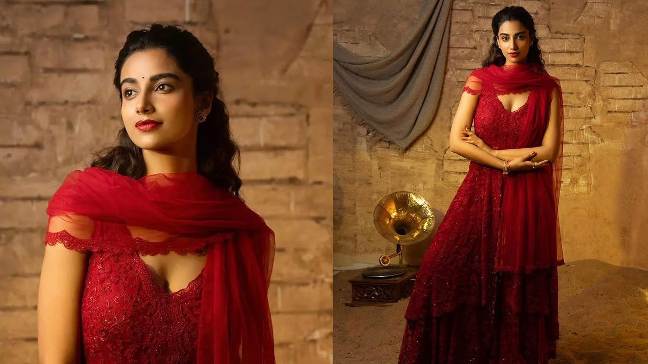 Meenakshi Chaudhary's Irresistible Red Look for Valentine's Day