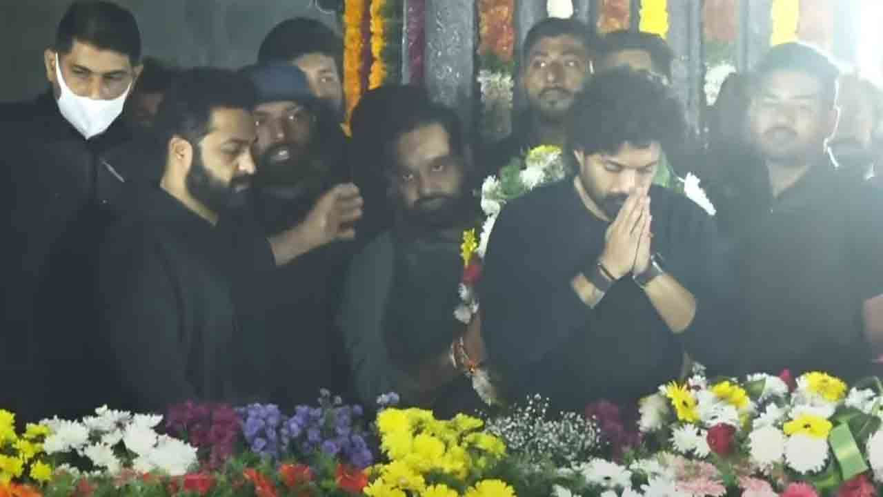 Jr NTR And Kalyan Ram Honor NT Rama Rao With Floral Tributes On His ...