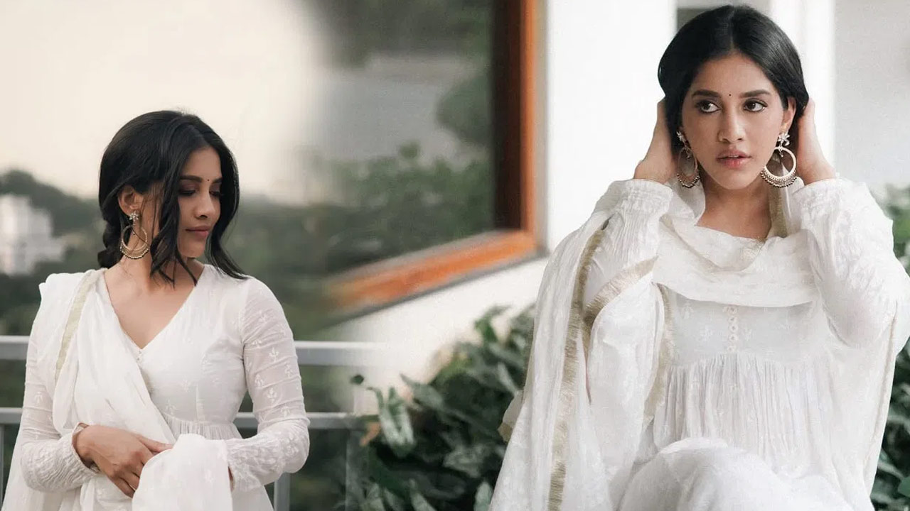 Nabha Natesh Looks Cute in White Dress Stunning Stills