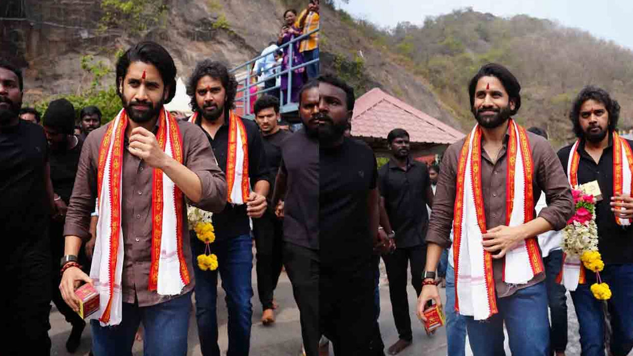 Naga Chaitanya Visits Kanaka Durga Temple After Thandel Success