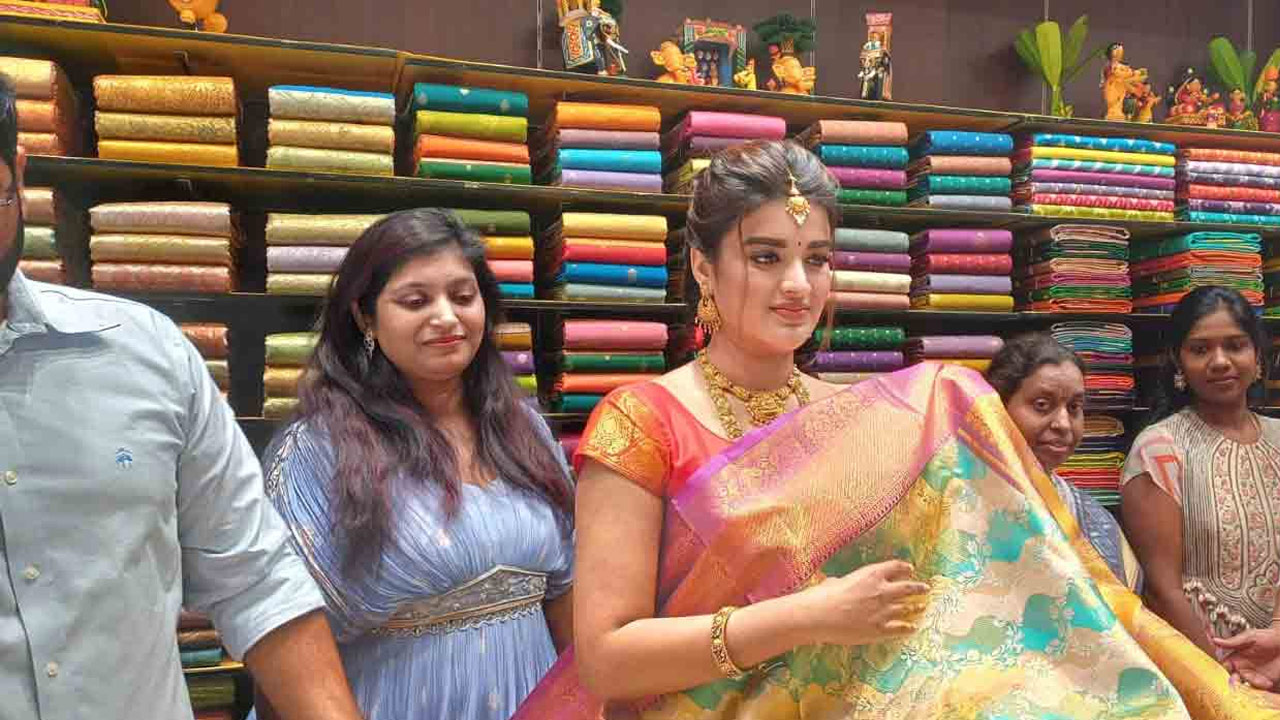 Nidhhi Agerwal Inaugurates RS Brothers 13th Showroom in Attapur and Announces New Film Projects