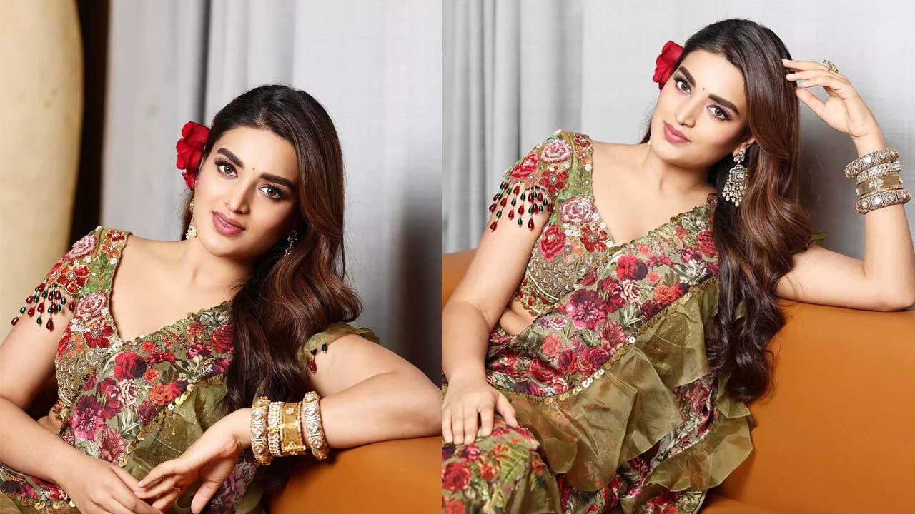 Nidhhi Agerwal Stuns with Royal Traditional Look