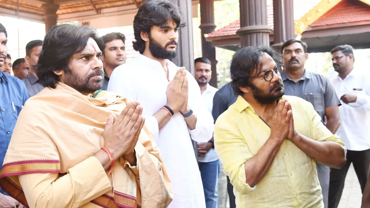 Pawan Kalyan And Akira Nandan Visit Agastya Maharshi Temple In Kerala Pawan Kalyan And Akira Nandan Visit Agastya Maharshi Temple In Kerala