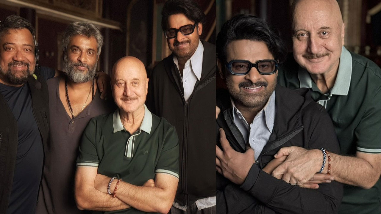  Prabhas Stunning Look From Fauji Sets Shared By Anupam Kher