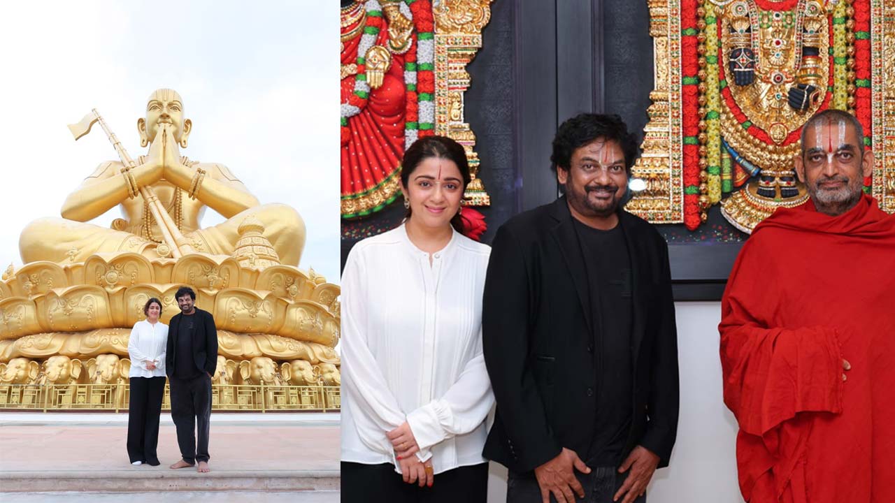 Puri Jagannadh And Charmme Visit Statue Of Equality