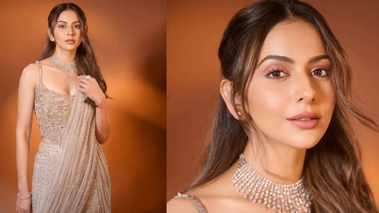 Rakul Shines Like an Apsara in a Chunky Saree
