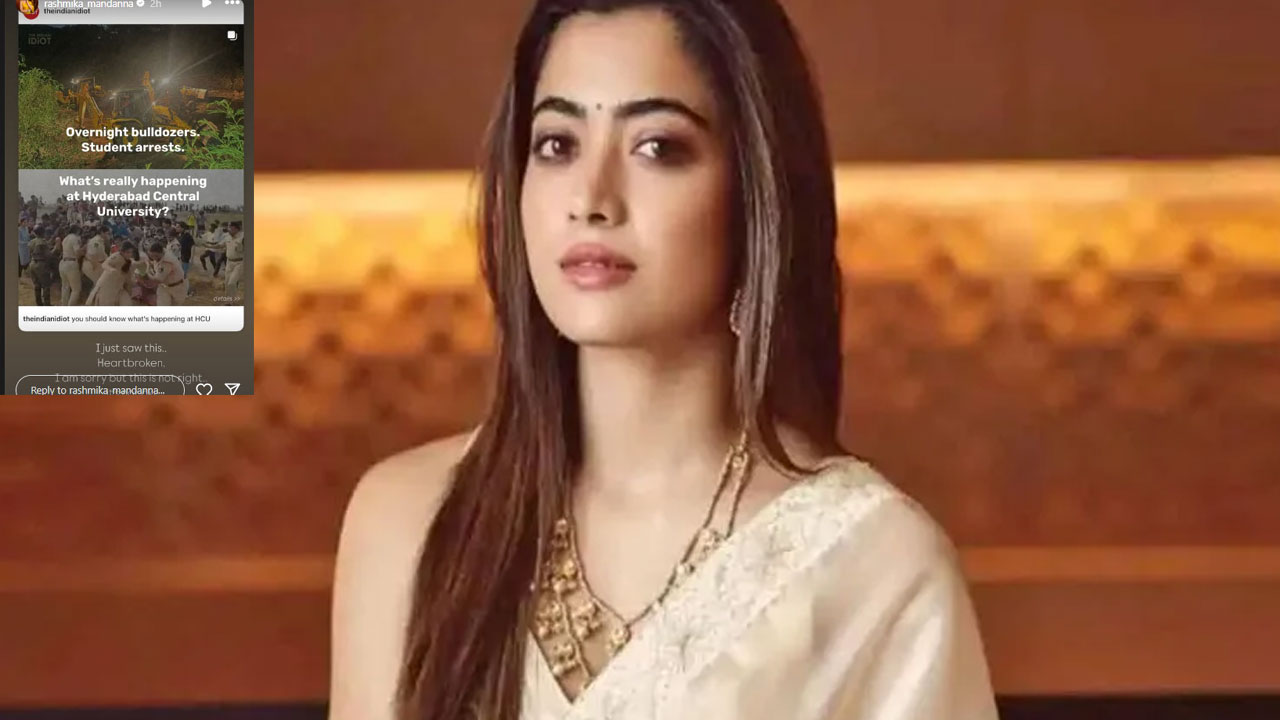 Rashmika Mandanna Questions HCU Land Dispute Rashmika Mandanna Questions HCU Land Dispute