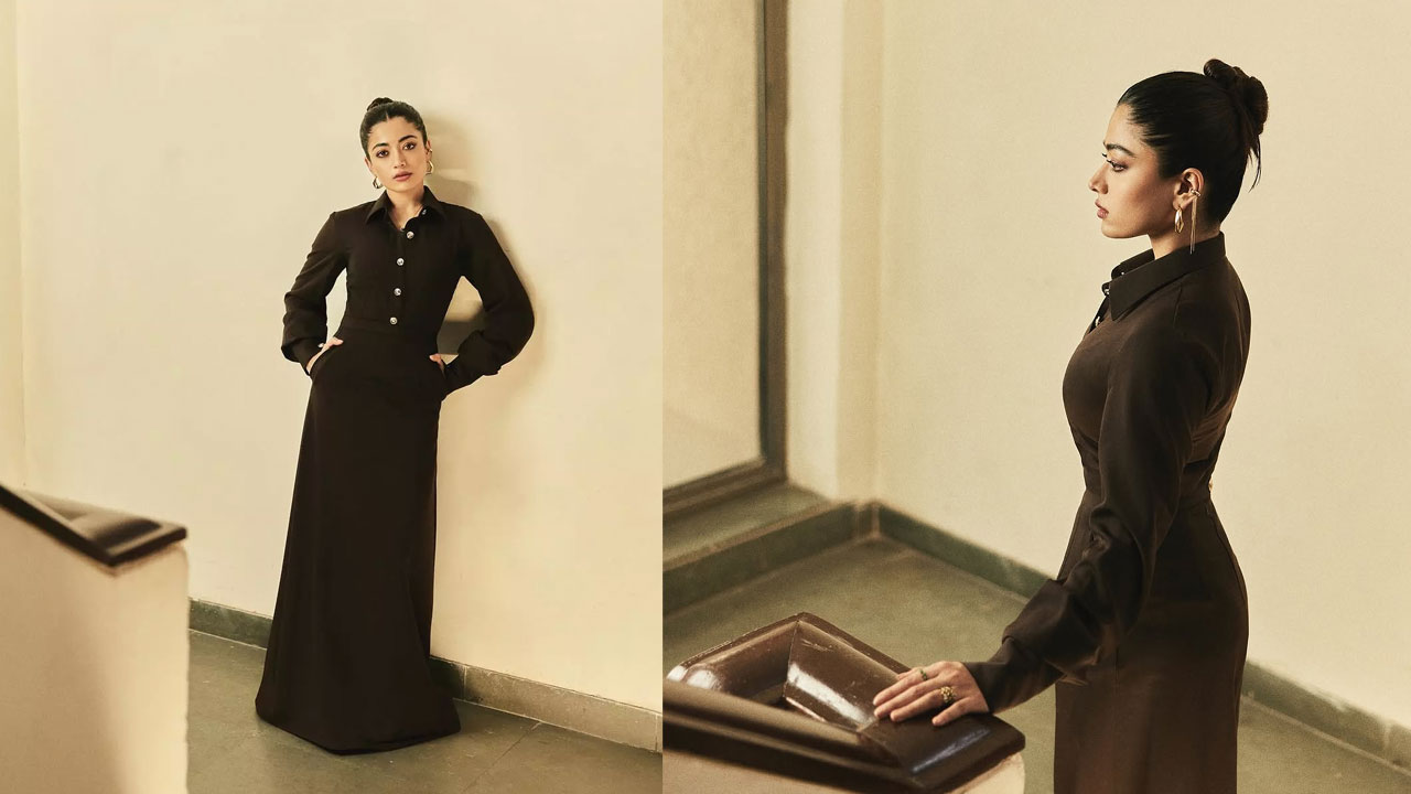 Rashmika Mandanna Stuns in All-Black Look at Sikandar Trailer Launch