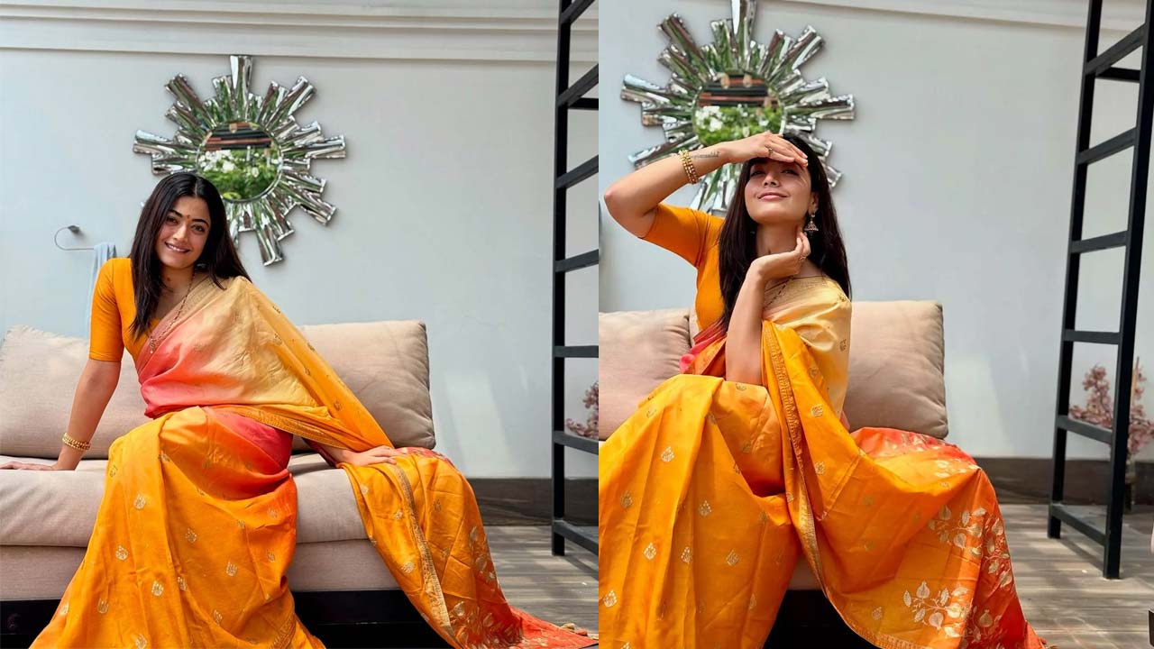 Rashmika Stuns in Saree Gifted by a Special Someone
