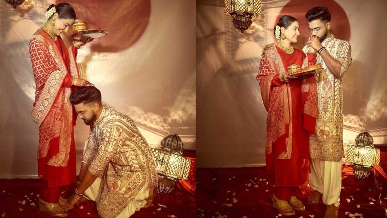 Why Did Rocky Jaiswal Touch Hina Khans Feet on Karwa Chauth? Why Did Rocky Jaiswal Touch Hina Khans Feet on Karwa Chauth?