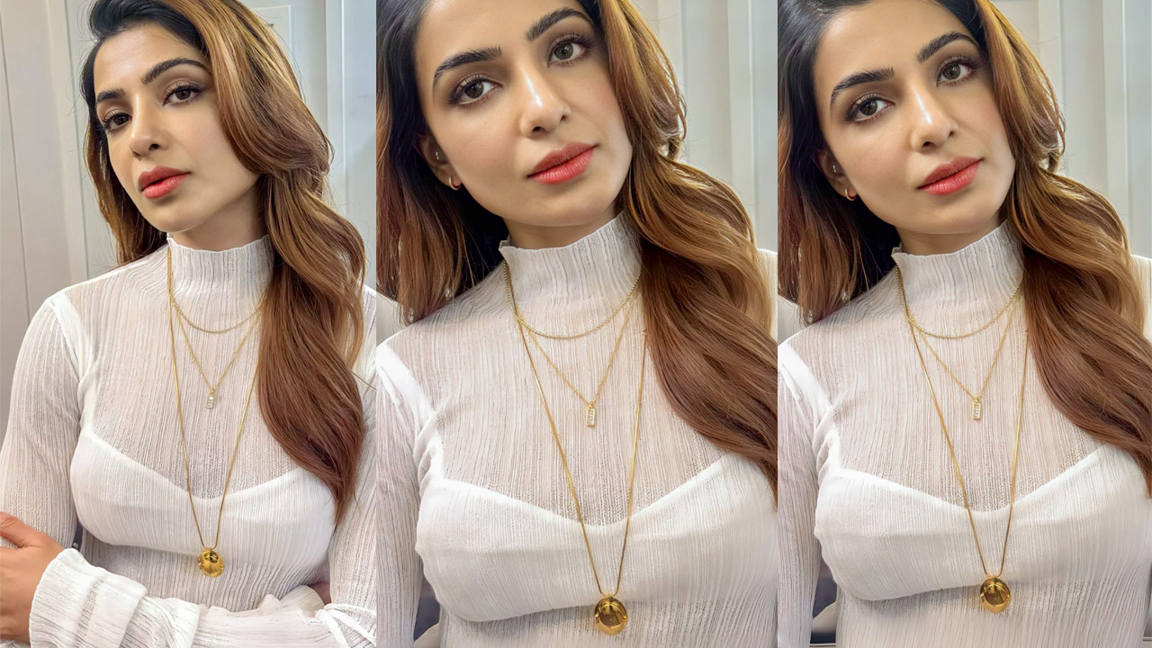 Samantha Stuns in Elegant White Dress During Chennai Visit