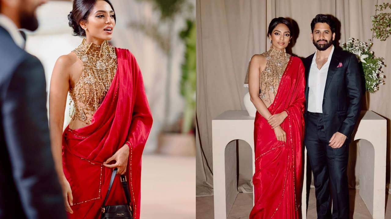 Sobhita Dhulipala Stuns in Red Saree