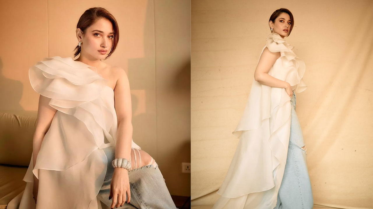 Tamannaah Bhatia's Sky Inspired Fashion Look at Zee Cine Awards