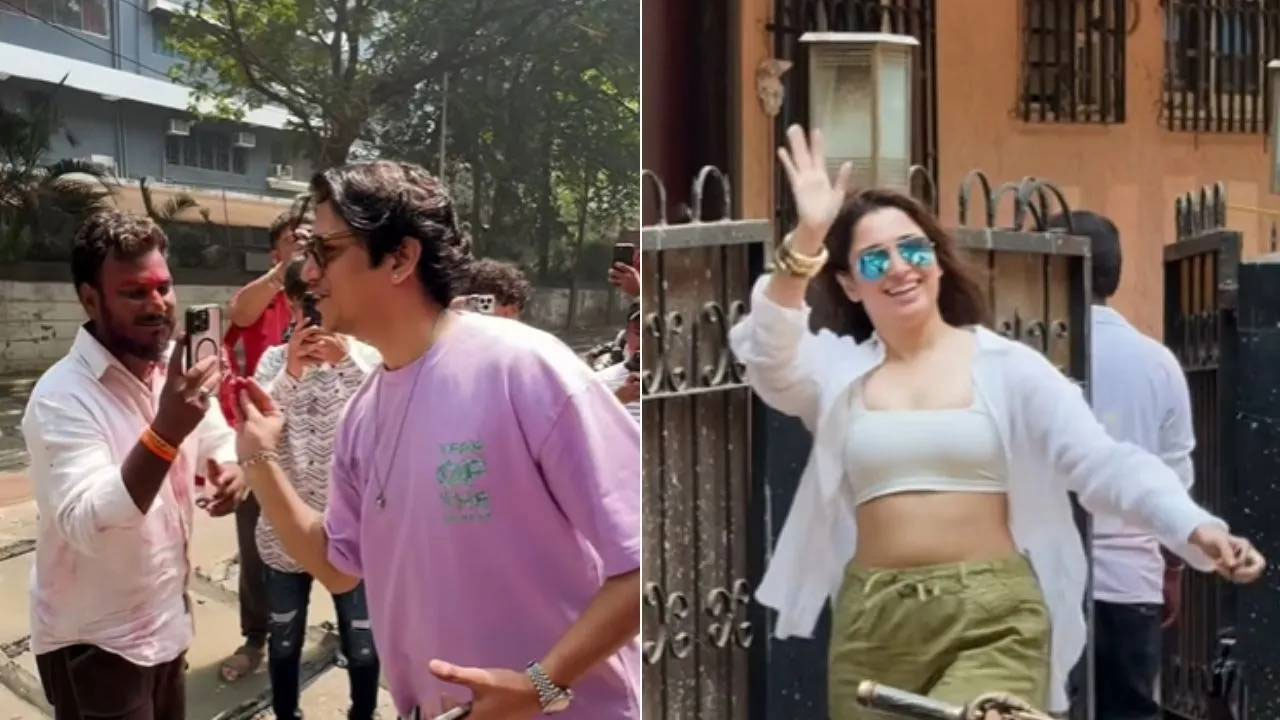 Tamannaah And Vijay Varma Spotted Together At Holi Event Tamannaah And Vijay Varma Spotted Together At Holi Event