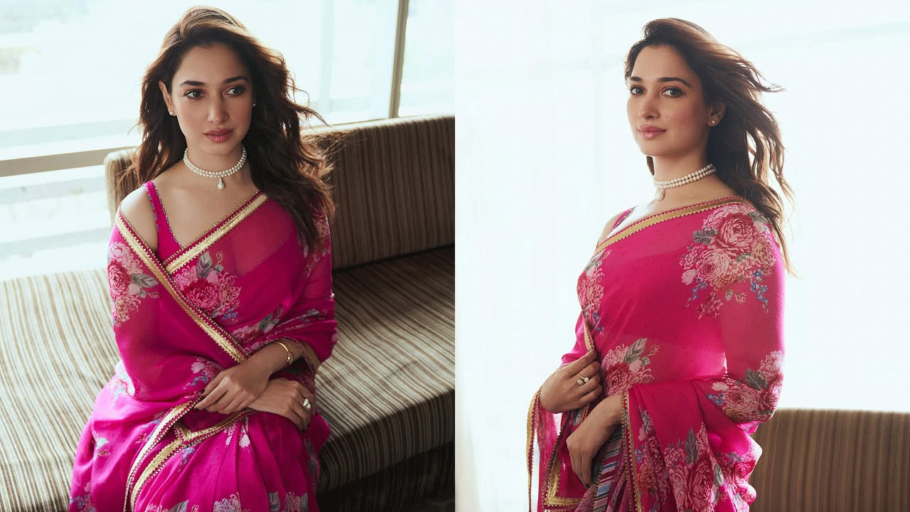 Tamannaah's Stunning Look at 'Odela 2' Movie Promotions 