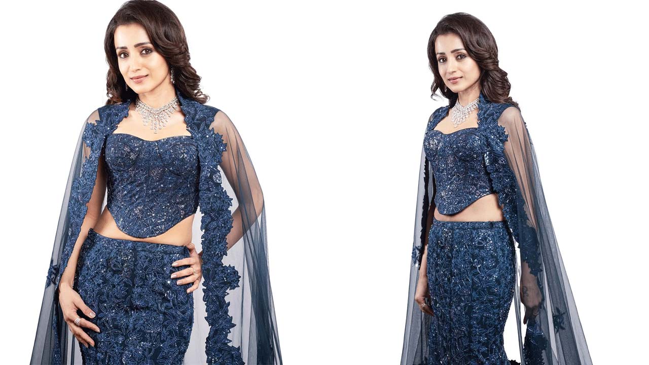 Trisha Shines in Stunning Midnight Blue at Thug Life Audio Launch