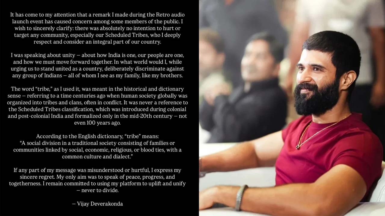 Vijay Devarakonda Apologizes For Tribal Remarks