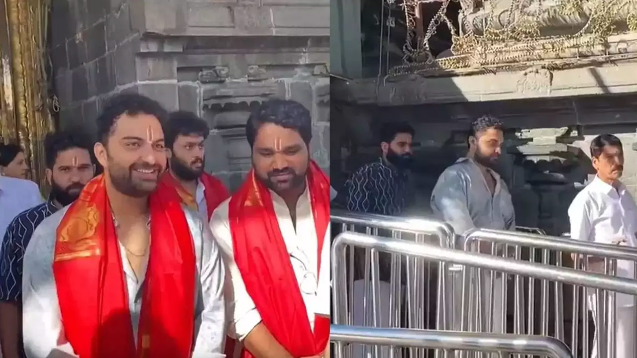 Vishwak Sen Visits Mopidevi Temple Ahead of Laila Release
