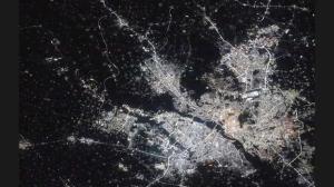 Delhi night view from space