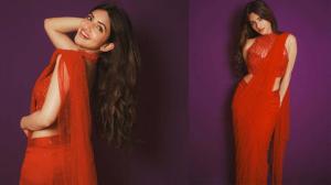 Sreeleela Red Saree Photos