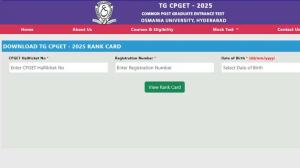 TG CPGET rank card