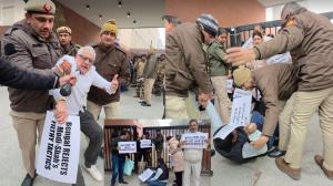 Protest Outside Amit Shah Office: TMC MPs Detained During Demonstration